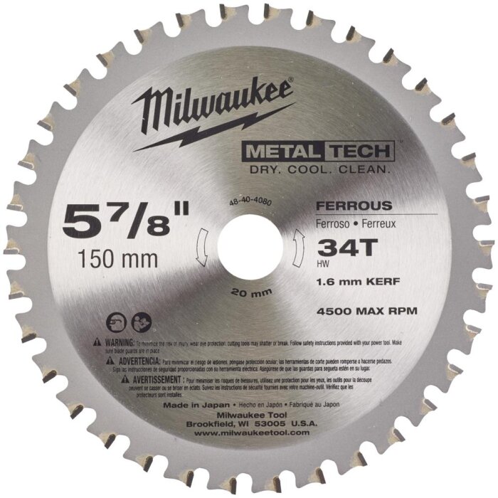 Rundsavklinge MT 150×20×1,6mm 34TF