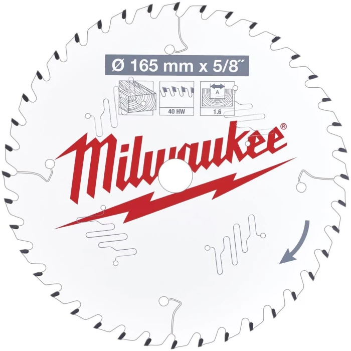 Rundsavklinge PW 165×15,87×1.6mm 40ATB
