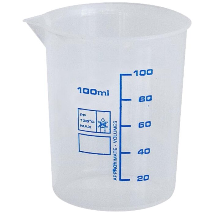 Målebæger 0,1 ltr transparent