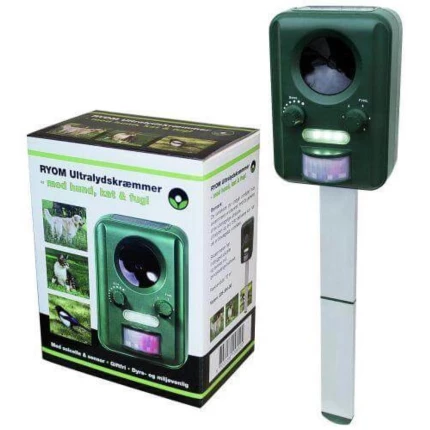 Ryom Skræmmer hund/kat/fugl m/sensor solcelle