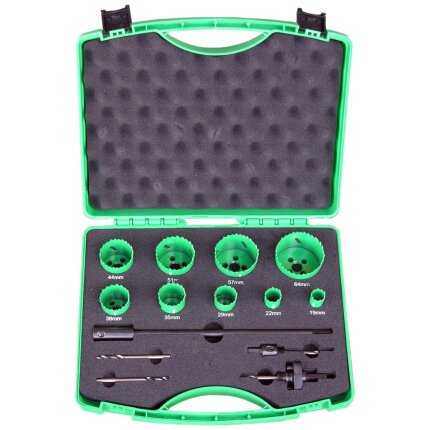 DJ TOOLS hulsavsæt HSS-Co8, 9stk 19-64mm m/holdere