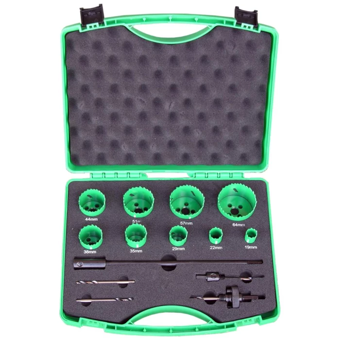 DJ TOOLS hulsavsæt HSS-Co8, 9stk 19-64mm m/holdere