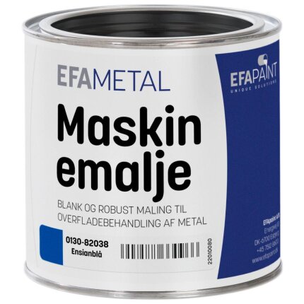 Maskinemalje 0130 ensianblå 3/4 ltr