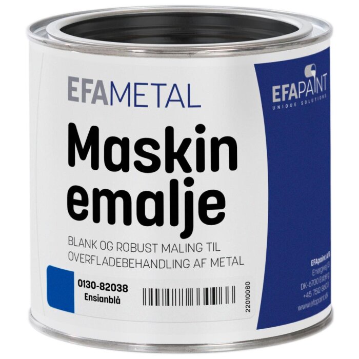 Maskinemalje 0130 ensianblå 3/4 ltr