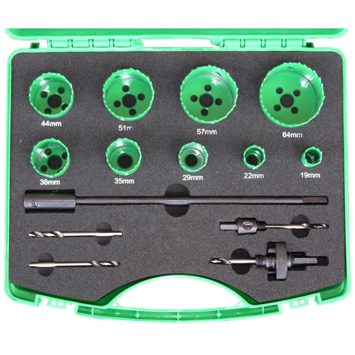 DJ TOOLS hulsavsæt HSS-Co8, 9stk 19-64mm m/holdere