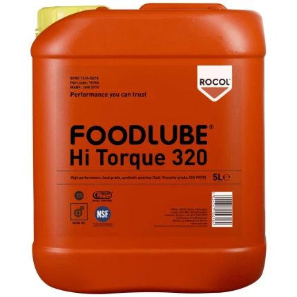 Foodlube Hi-Torque 320 syntetisk gearolie 5ltr