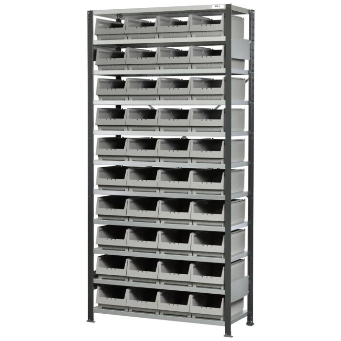Plukkereol L1 210×100×30cm, 40 grå 3067 kasser