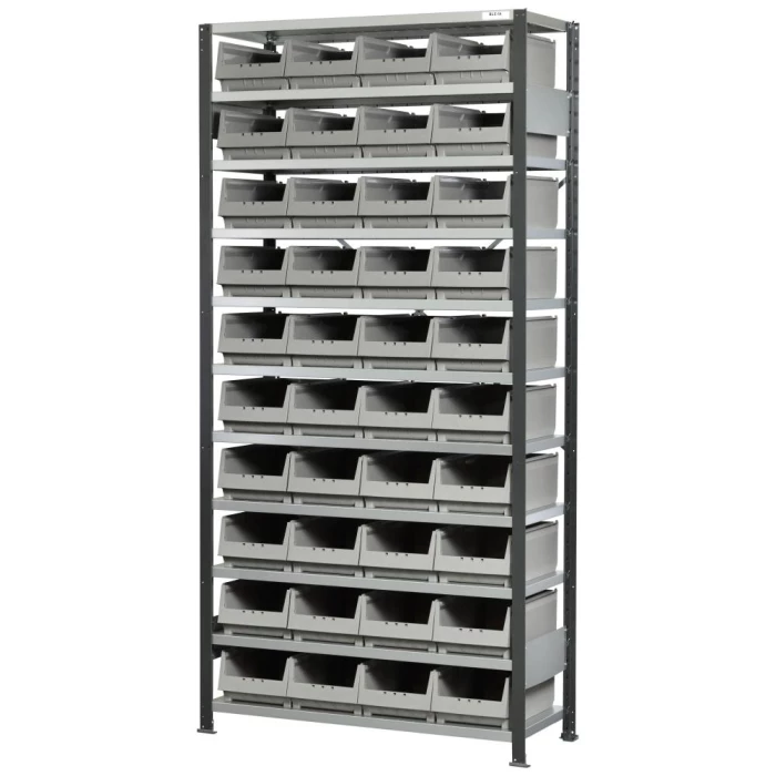 Plukkereol L1 210×100×30cm, 40 grå 3067 kasser