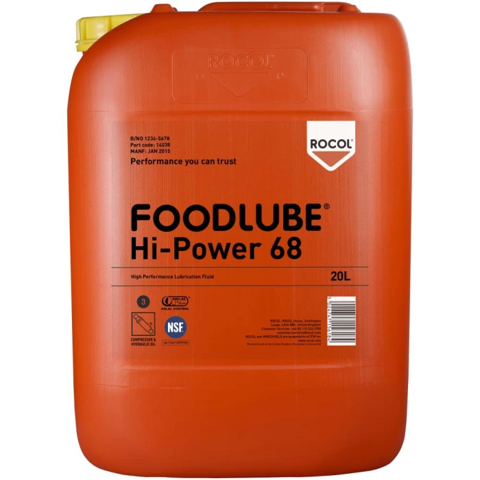 Foodlube Hi-Power 68 synt.smør.20lt