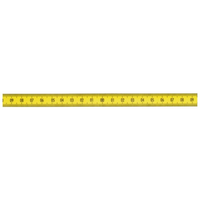Selvklæbn. båndmål stål centergrd. gul