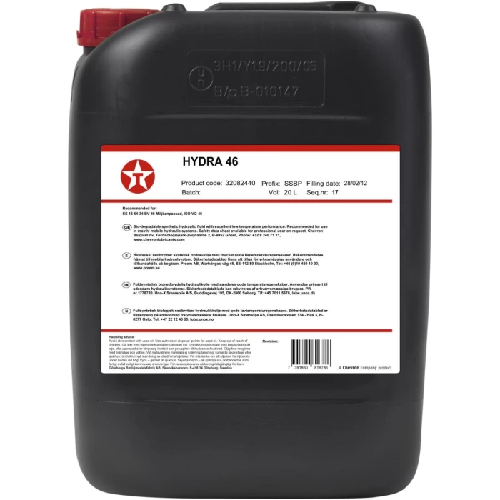 Hydra hydraulikolie 46 bionedbrydelig 20 ltr
