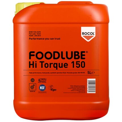 Foodlube Hi-Torque 150 syntetisk gearolie 5ltr