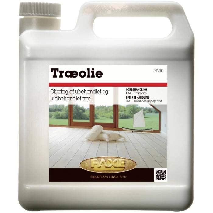 Faxe træolie hvid 5 ltr