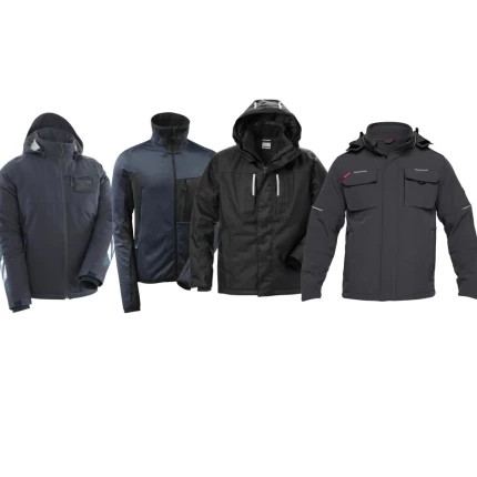 3 i en vinter jakke EN471 gul sort 5XL