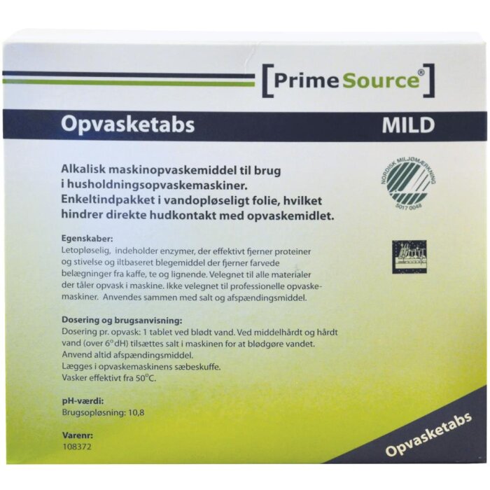 PrimeSource opvasketabs i vandopl. folie, 5×100stk