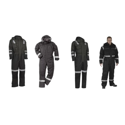 3 i en vinter jakke EN471 gul sort 5XL