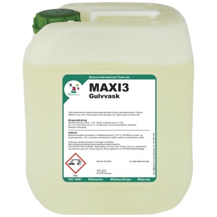 Maxi3 Gulvvask ekstra lavtskummende 10 ltr