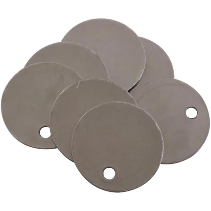 Mærkeskilt rustf. stål ø32mm Mærkeskilt rustf. stål ø32mm