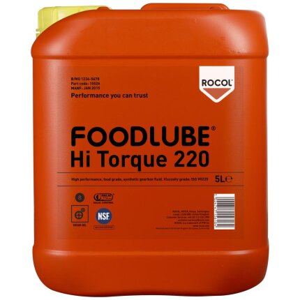 Foodlube Hi-Torque 220 syntetisk gearolie 5ltr