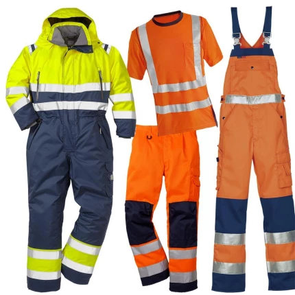 3 i en vinter jakke EN471 gul sort 5XL