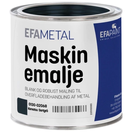 Maskinemalje 0130 Komatsu sortgrå 3/4 ltr