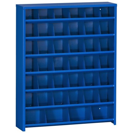 Boltreol blålakeret metal 800×980×220mm, 40 rum