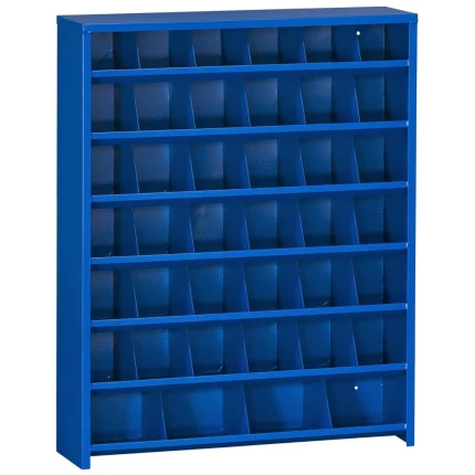Boltreol blålakeret metal 800×980×220mm, 40 rum
