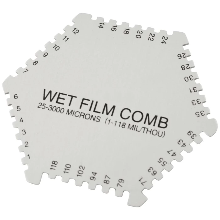 Vådfilmskam aluminum (Lak-/coatingmåler 25-3000µ)