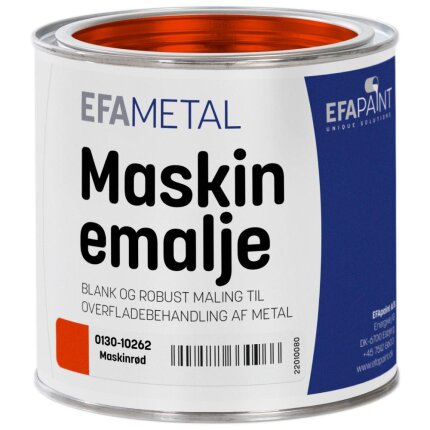 Maskinemalje 0130 maskinrød 3/4 ltr