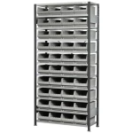 Plukkereol L1 210×100×40cm, 40 grå 3068 kasser