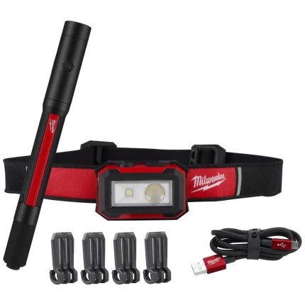 Powerpack: 2 lamper USB-genopl. IR HL450250