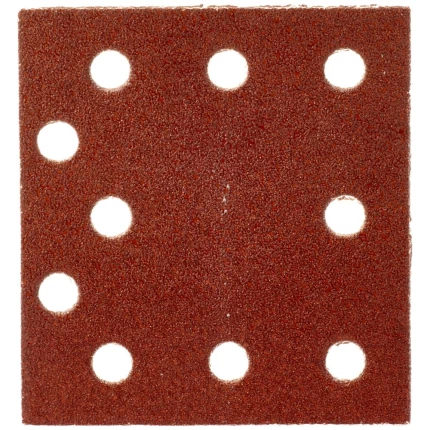 Slibepapir 115×107mm m/10 huller K240, 10stk