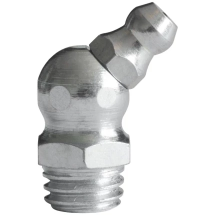 Smørenippel H2 45°, elforz., M6×1,0