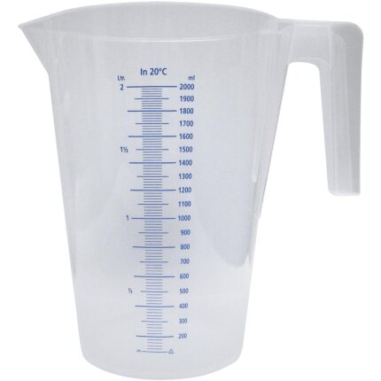 Målebæger transparent PP 5,0 ltr