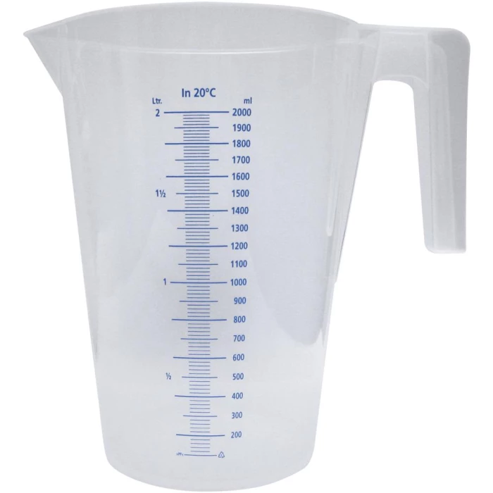 Målebæger transparent PP 5,0 ltr