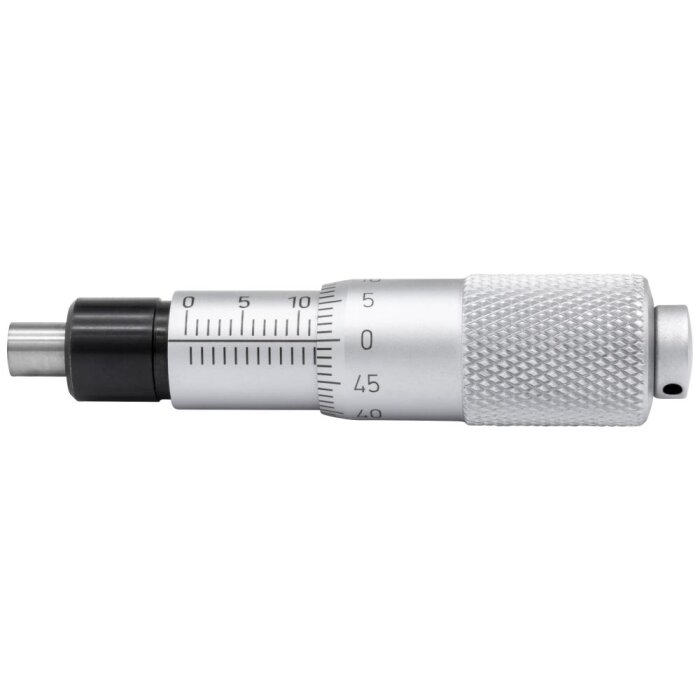 Indbygn.mikrometer 0-15×0,01mm, plan måleflade