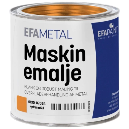 Maskinemalje 0130 Epoke orange 3/4 ltr Maskinemalje 0130 Hydrema gul 3/4 ltr