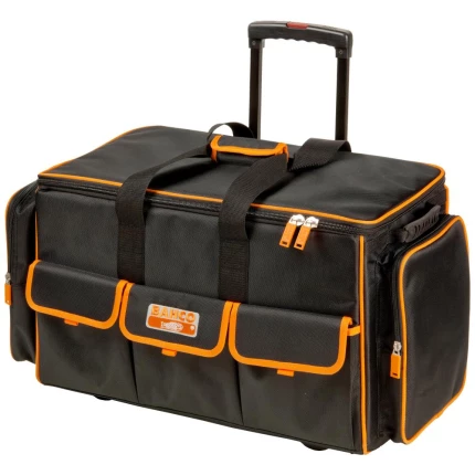Værktøjstaske m/hård bund, teleskophåndtag, 72ltr