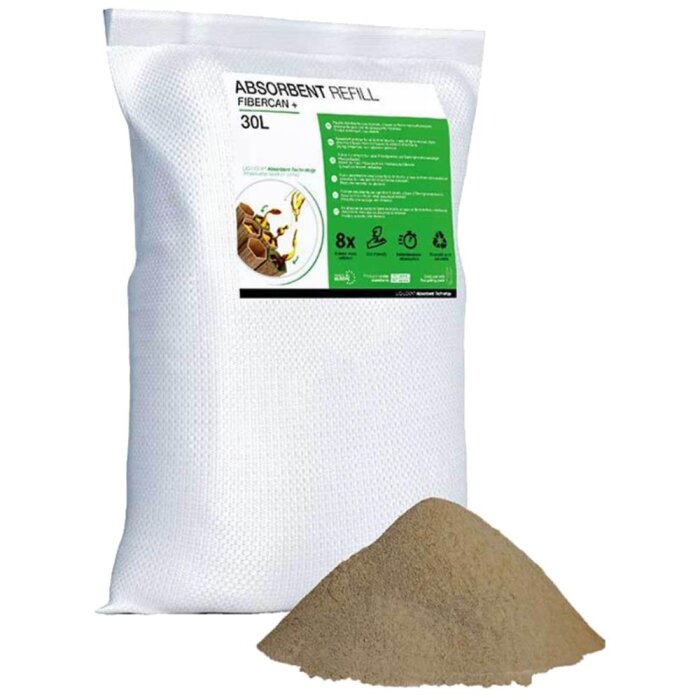Absorbent Fibercan+ t/Toucan miljøstation, 30ltr