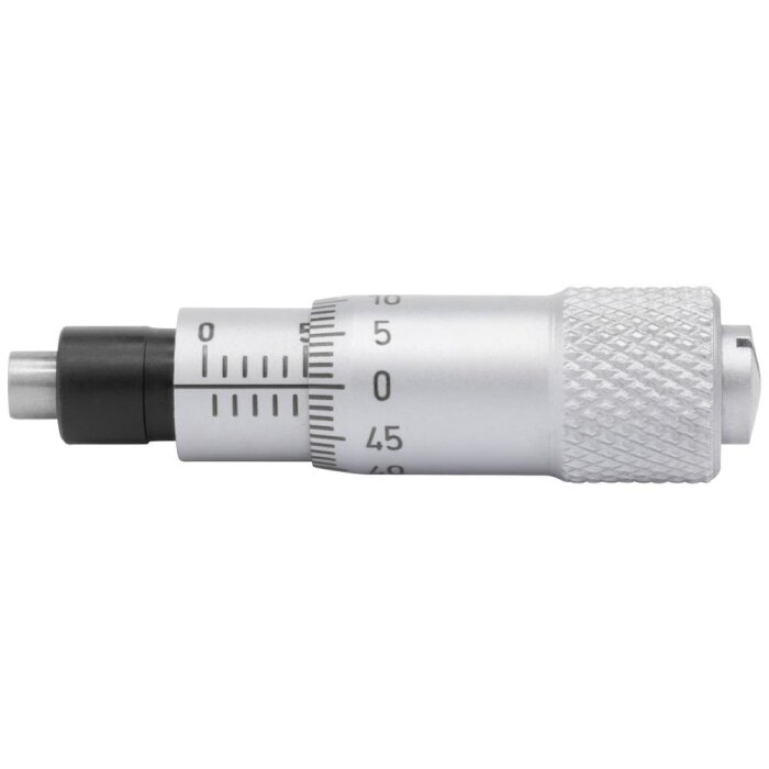 Indbygn.mikrometer 0-6,5×0,01mm, plan måleflade
