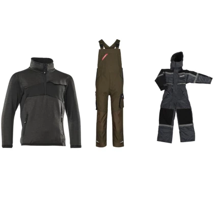 3 i en vinter jakke EN471 gul sort 5XL