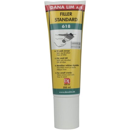 Filler Standard 618 acrylspartelmasse hvid 250 ml