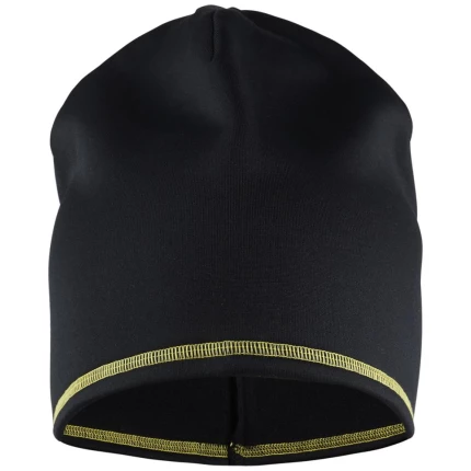 Beanie 2023 fleece sort/gul onesize