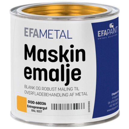 Maskinemalje 0130 RAL1007 entreprenørgul 3/4 ltr