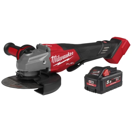 Sampak M18: Vinkelsliber FSAG125X-0 + batteri B5 Sampak M18: Vinkelsliber FSAG125X-0 + batteri B5