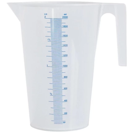 Målebæger transparent PP 2 ltr