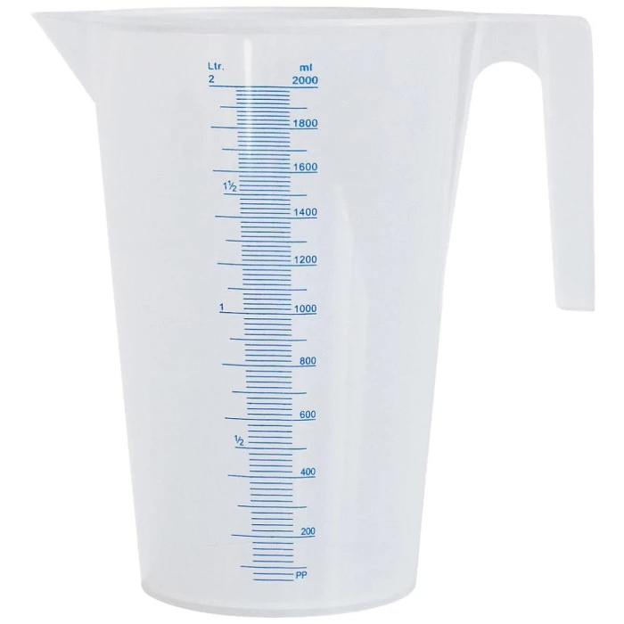 Målebæger transparent PP 2 ltr