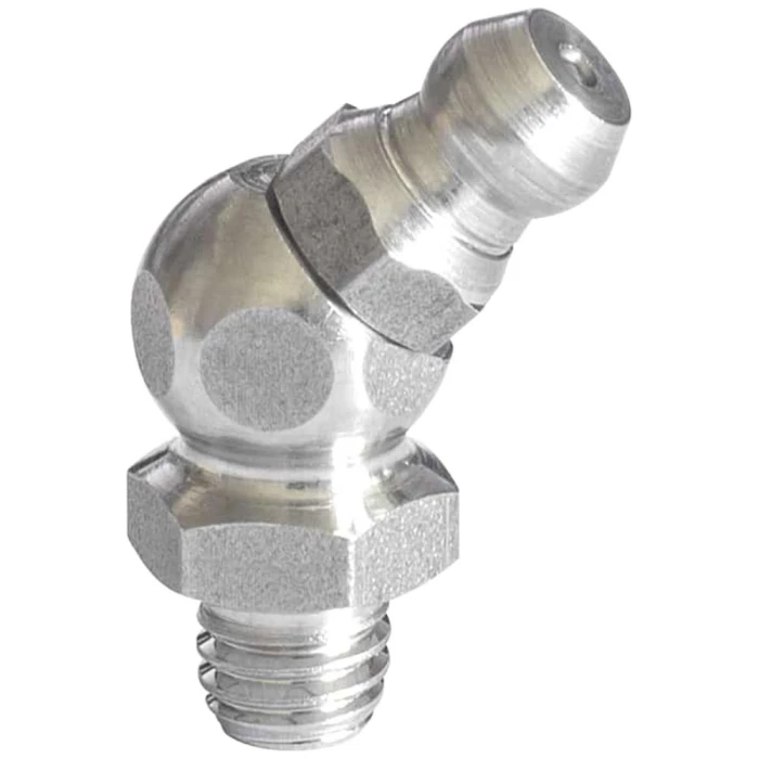 Smørenippel H2 45°, rustfri, 1/4″ R