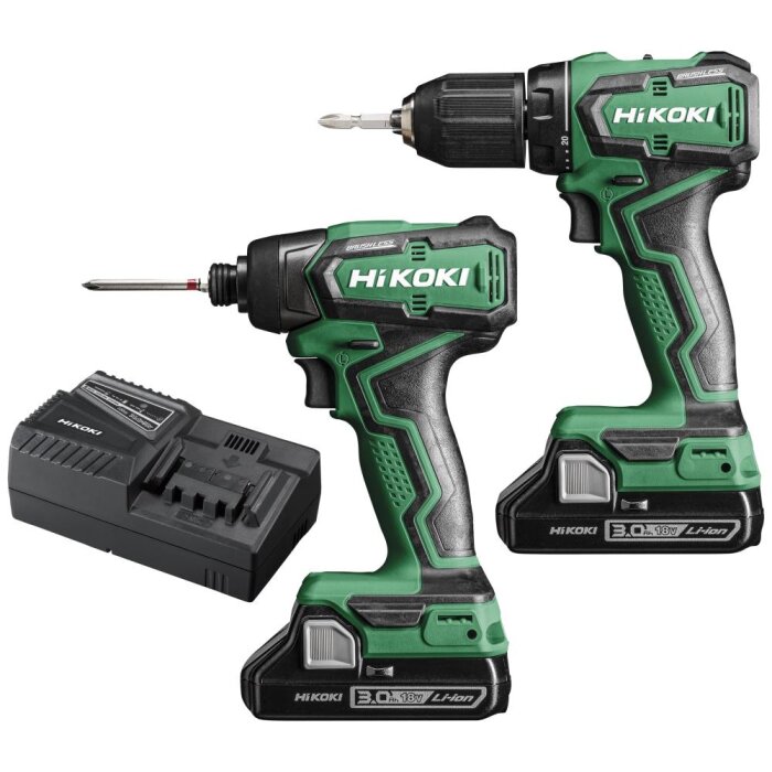 Kombipakke KC18DD, 2 maskiner + 2 batteri 3,0Ah
