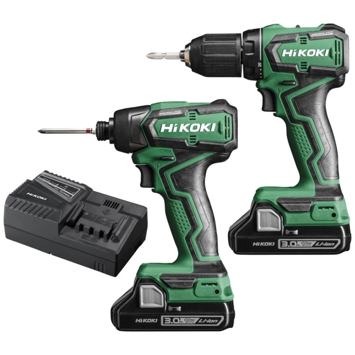 Kombipakke KC18DD, 2 maskiner + 2 batteri 3,0Ah